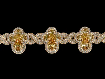 clover cross hiphop bracelet  3D print model