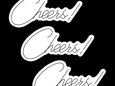 Cheers Neon Sign 3D model