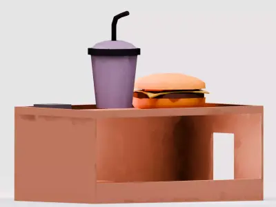 Amusement Park - Food Stand 1  Low-poly 3D model