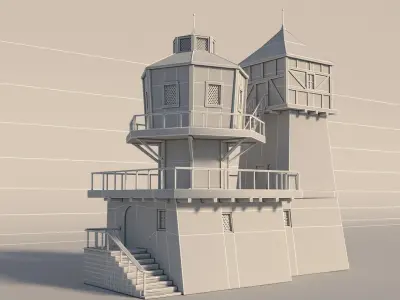 Fantasy Medieval House 01 3D model