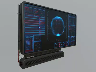 Sci-Fi Display Panel Low-poly 3D model