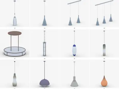 Interior Light Vol 2 - Hanging Lamp Low-poly 3D model
