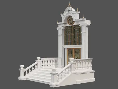 Classic Door Gate 2 3D model