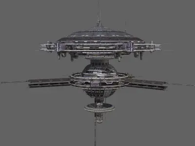 Space Station Low Poly -2 Low-poly 3D model