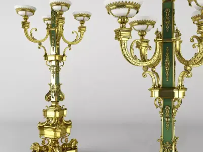 Standing classic chandelier 3D model