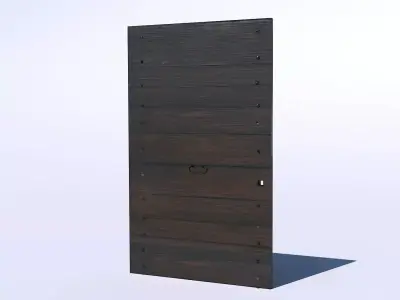 Wooden door 1 Low-poly 3D model purchase