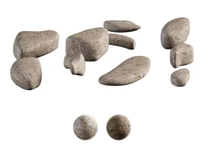 Garden Stone Set 3D model