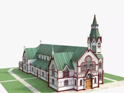 Catedral de San Marcos - Arica Low-poly 3D model