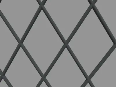 Fence 03 Low-poly 3D model