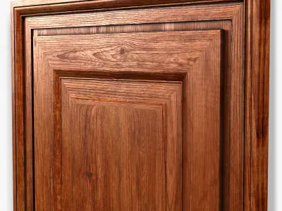 Door0048 wooden door 3D model