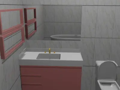 completed house Low-poly 3D model