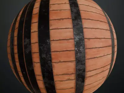 Polished Natural Pine Wood Planks PBR Seamless Texture