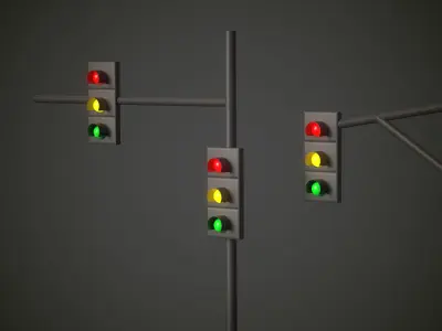 3D Street Props Low-poly 3D model