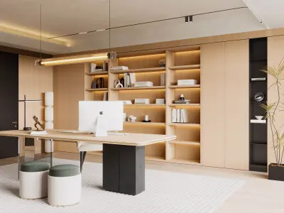 3D model of home study and office 3D model