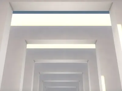 Sci Fi Tunnel Low-poly 3D model 5