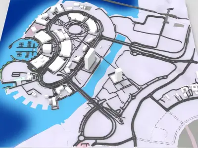 Dubai Creek Harbour Neighborhood in Dubai 3D model