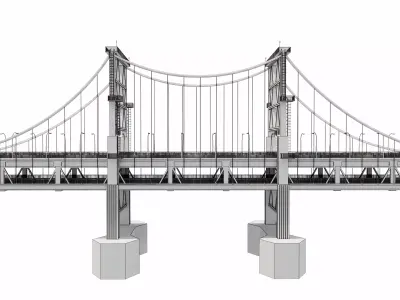 Red Bridge 3D model