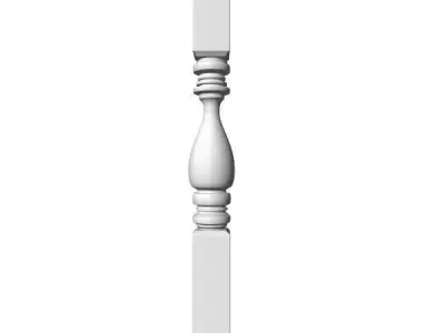 Baluster pedestal 3D model