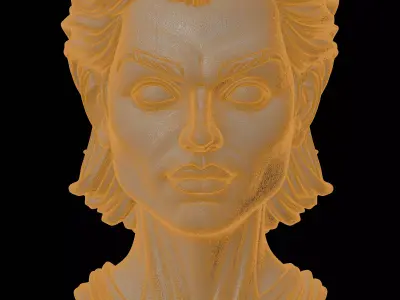 Solar Guardian Statue Bust 3D print model