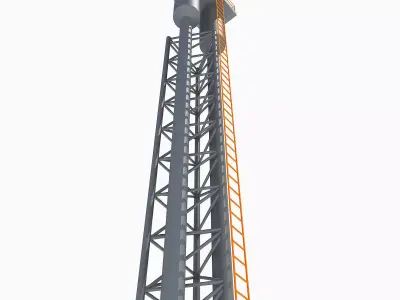 Tall Industrial Tower 6 3D model