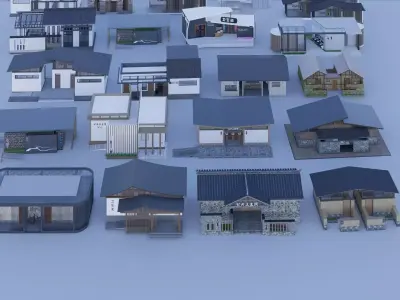 Public Restroom Building -B3 3D model