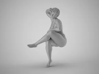 Woman Warming in the Sun 3D print model
