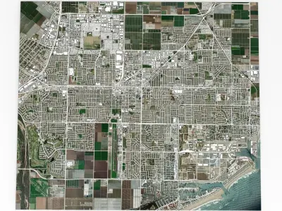 Cityscape Oxnard California USA 3D model