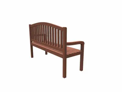 bench Low-poly 3D model 3
