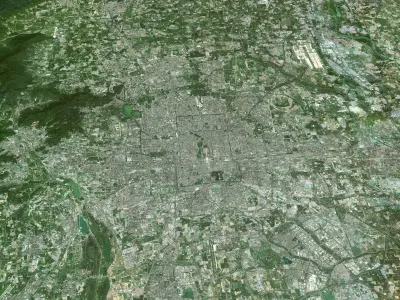 Beijing city and surroundings 3D model