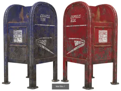 Mail Box Collection 1 3D Model Pack