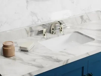 Kendall Blue Bathroom Vanity 48 Inch 3D model