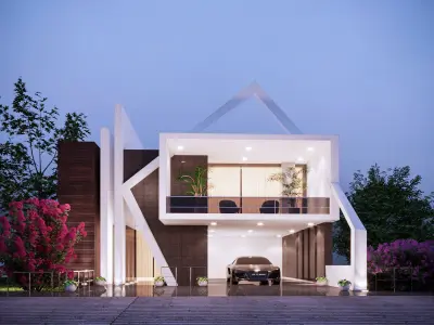 Forest House - villa 3D model Free 3D model