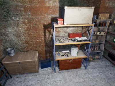 Basement Props Unreal Asset Low-poly 3D model