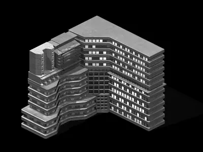 Future World - Residential Area 06 3D model