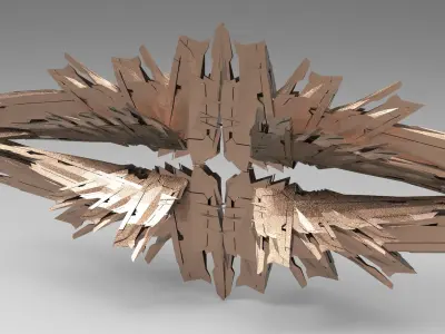 Cyberpunk glass shard structure shard 3D model