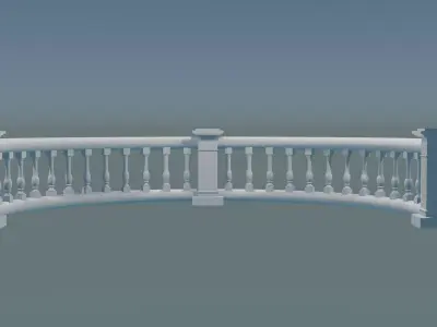 Curved Balustrade 3D print model