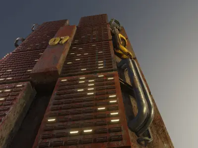 Apocalyptic building Free 3D model