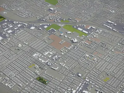 Palmdale  Low-poly 3D model