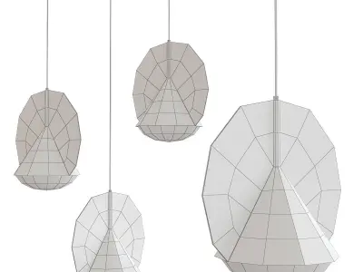 Oanez chandelier 3d model Low-poly 3D model