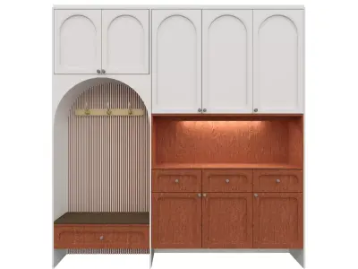 Parametric Entryway Closet and Shoe Rack Revit Family 3D model