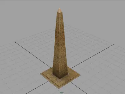 Obelisk egyptian pyramid Low-poly 3D model