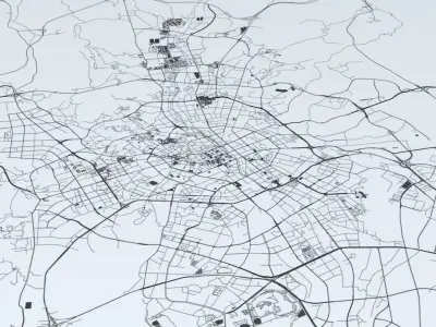 Kunming Road Network and Streets 3D model