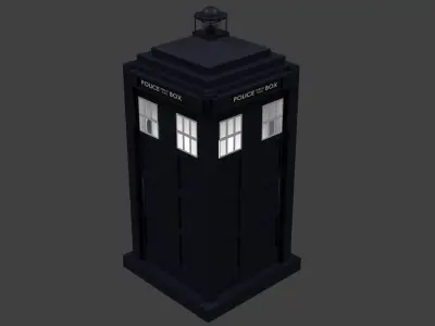 Metropolitan Police Box  The Tardis Low-poly 3D model