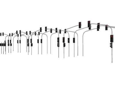 Traffic lights - Traffic - Signaling - Pedestrian - Cyclist 3D model