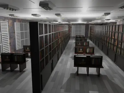 Book Store Low-poly 3D model