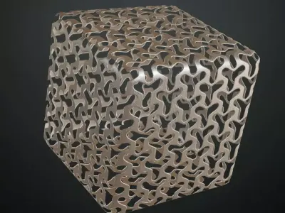 Silver Metal Mesh Transparent PBR Seamless Texture purchase