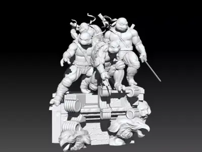 Ninja Turtles Dioram Fan art WinkyCollectibles 3D print model