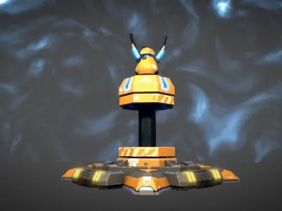 Sci Fi Shield Generator Low-poly 3D model