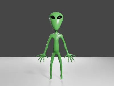 ET Alien - UFO - Extraterrestrial - Compatible with Mixamo  3D model