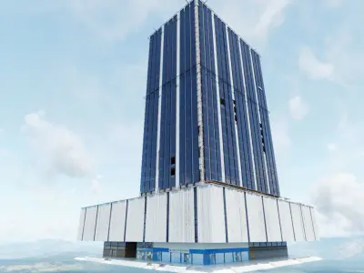 Piraeus Tower Low-poly 3D model